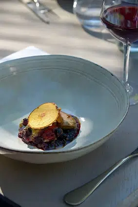 Une photo de plat avec des fruits